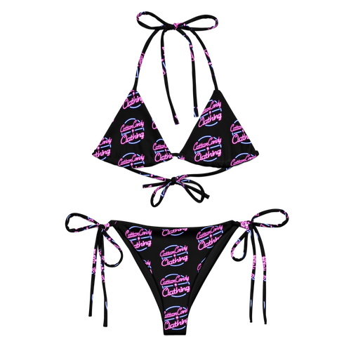 Cotton Candy and Dreams All-over print recycled string bikini